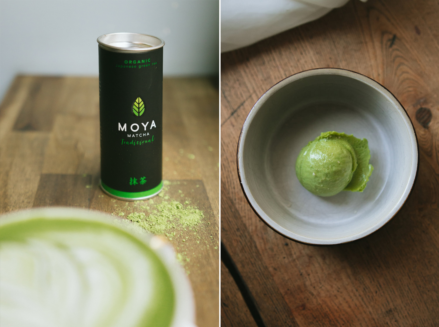 lody z matchą wegańskie