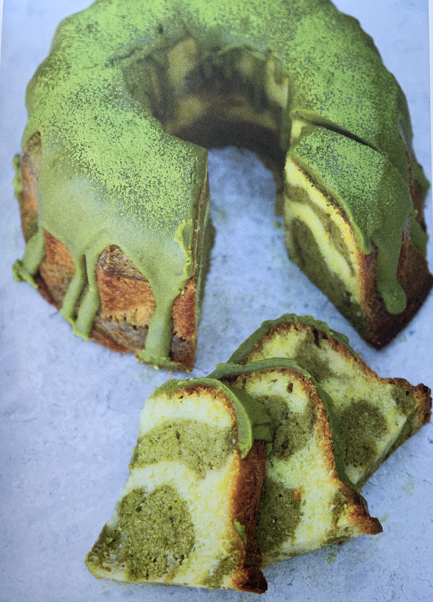 Ciasto marmurkowe z matchą