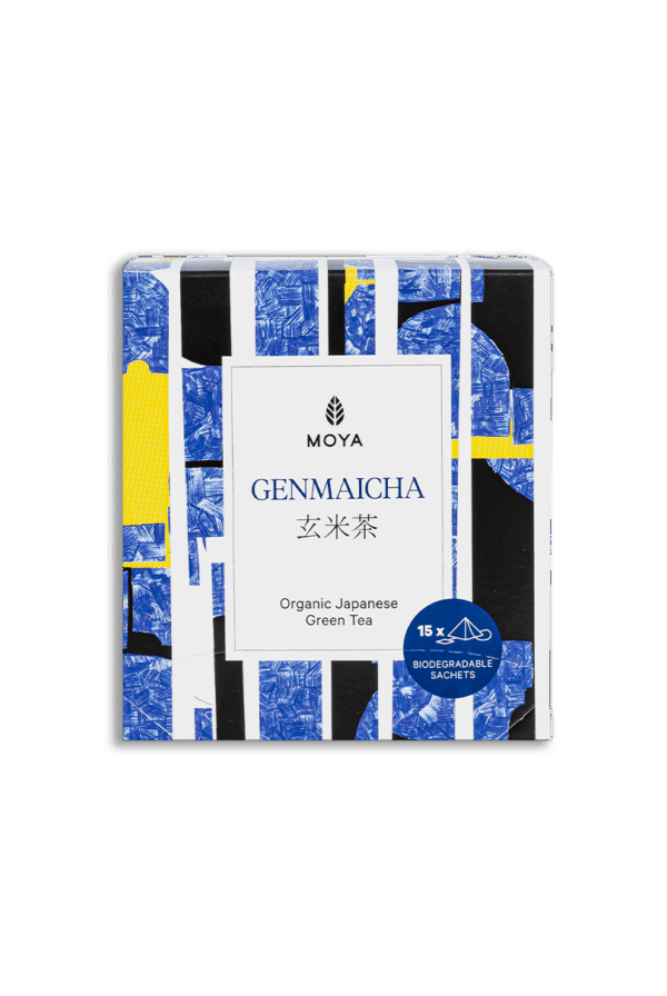 Moya Genmaicha organiczna japońska zielona herbata w saszetkach 15 x 1,5g